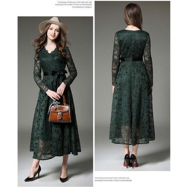 安心の定価販売 ワンピース グリーン 緑 ドレス パーティ 結婚式 花柄レース 結婚式コーデ 二次会 ロングワンピース カシュクール ワンピース サイズ L Www Hairstudio Infinity Nl