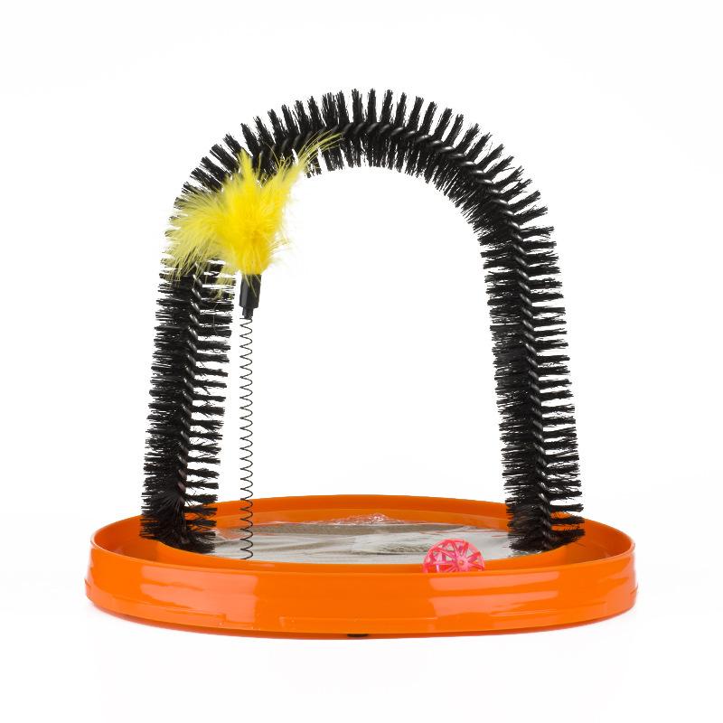 猫スクラッチパッド おもちゃ 多機能 4in1 アーチペット猫ブラシ ローリングボール 面白い猫スティック くすぐりブラシ 毛づくろい Mwjy006 Runrunshop 通販 Yahoo ショッピング