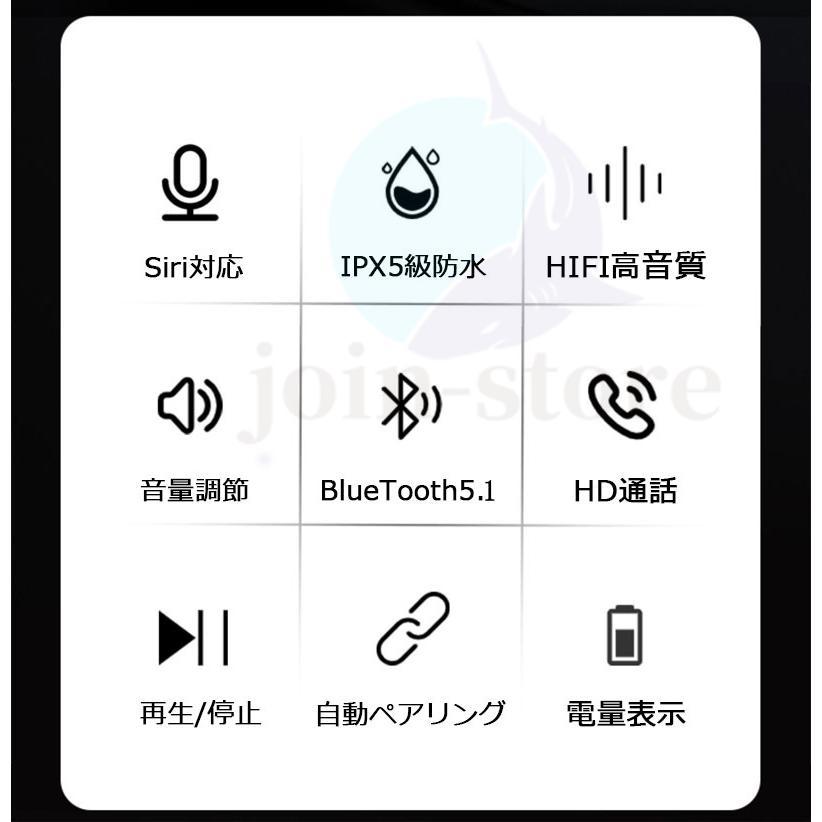 ワイヤレスイヤホン イヤホン bluetooth ヘッドホン iphone 片耳 両耳 ノイズキャンセリング ハンズフリー airpods マイク Hi-Fi高音質 SBC対応 低遅延 通話｜porkojisan｜02