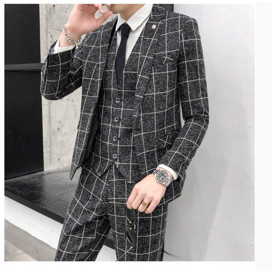 チェック柄 1つボタンスーツ メンズスーツ 3点セットスーツ カッコイイ フォーマルスーツ 結婚式 二次会 成人式 卒業式 就職活 ビジネススーツ 披露宴 お洒落 Xf Runrunshop 通販 Yahoo ショッピング