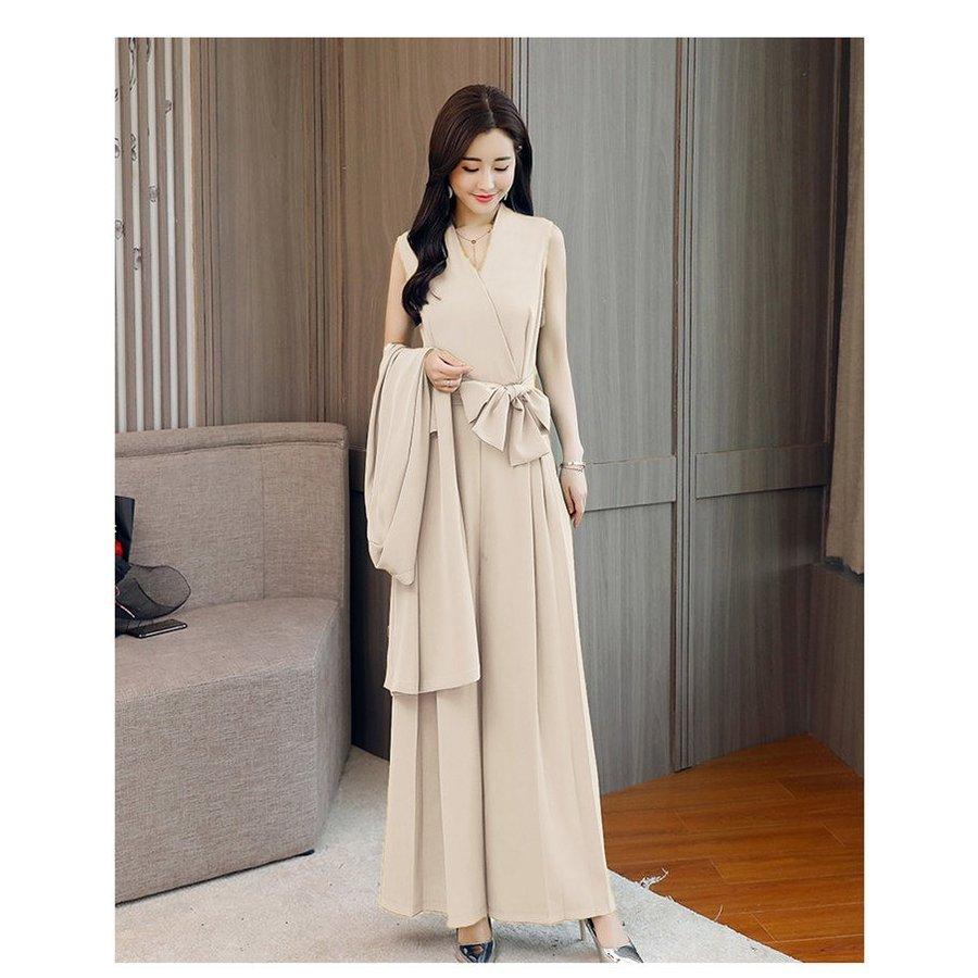 オールインワン ワイドパンツ レディース パンツドレス 結婚式 セットアップ カーディガン ガウチョパンツ パーティードレス フォーマル Vネック 二次会 ドレス Zz Runrunshop 通販 Yahoo ショッピング