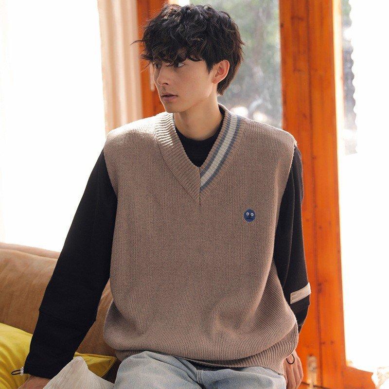 ニットベスト メンズ セーター Vネック チョッキ ジレ ノースリーブ 袖なし プルオーバーベスト トップス アウター インナーベスト カジュアル プルオーバー サイズ M Www Van Extras Co Uk