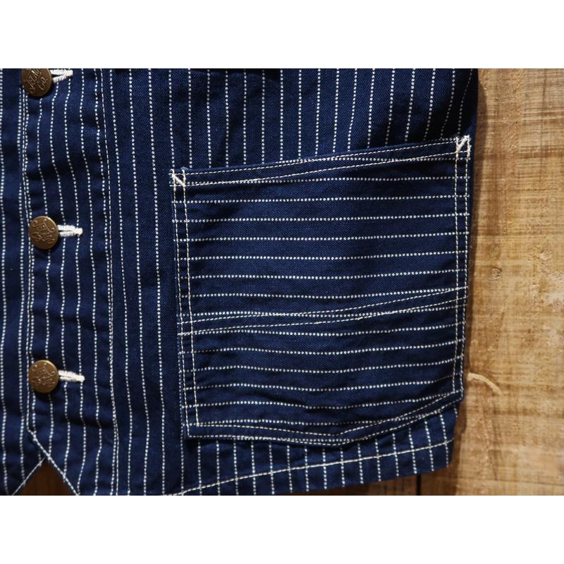 【送料無料】 JELADO（ジェラード） “STEELBEAM VEST/スティールビームベスト” AG13517 メンズ アメカジ ワークベスト ウォバッシュストライプ 青タグ 日本製の画像