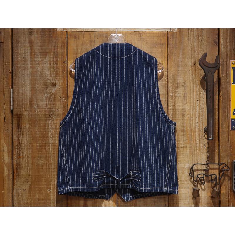 【送料無料】 JELADO（ジェラード） “STEELBEAM VEST/スティールビームベスト” AG13517 メンズ アメカジ ワークベスト ウォバッシュストライプ 青タグ 日本製の画像