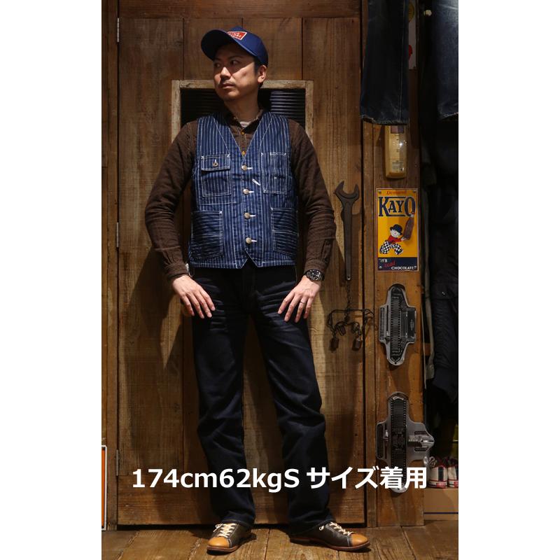 【送料無料】 JELADO（ジェラード） “STEELBEAM VEST/スティールビームベスト” AG13517 メンズ アメカジ ワークベスト ウォバッシュストライプ 青タグ 日本製の画像