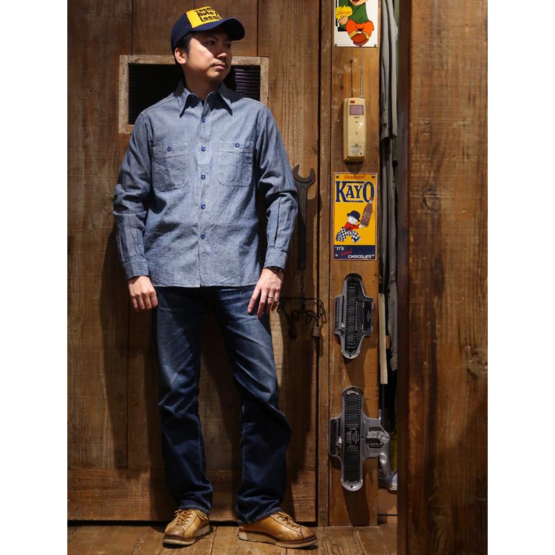 送料無料】 BUZZ RICKSON'S(バズリクソンズ) “BLUE CHAMBRAY WORK