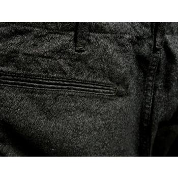 50s ブラック コットン トラウザーズ CONMARジッパー 50s vintage スラックス ウールパンツ CONMARジッパー – 【古着屋3peace】