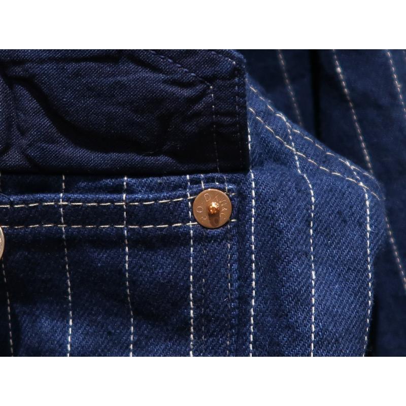 【送料無料】 DELUXEWARE（デラックスウェア） DX40153 “12.5oz. STRIPE INDIGO/ストライプインディゴ” メンズ アメカジ デニムジャケット Gジャン 日本製の画像