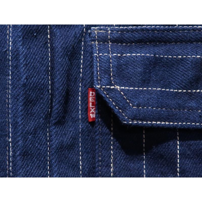【送料無料】 DELUXEWARE（デラックスウェア） DX40153 “12.5oz. STRIPE INDIGO/ストライプインディゴ” メンズ アメカジ デニムジャケット Gジャン 日本製の画像
