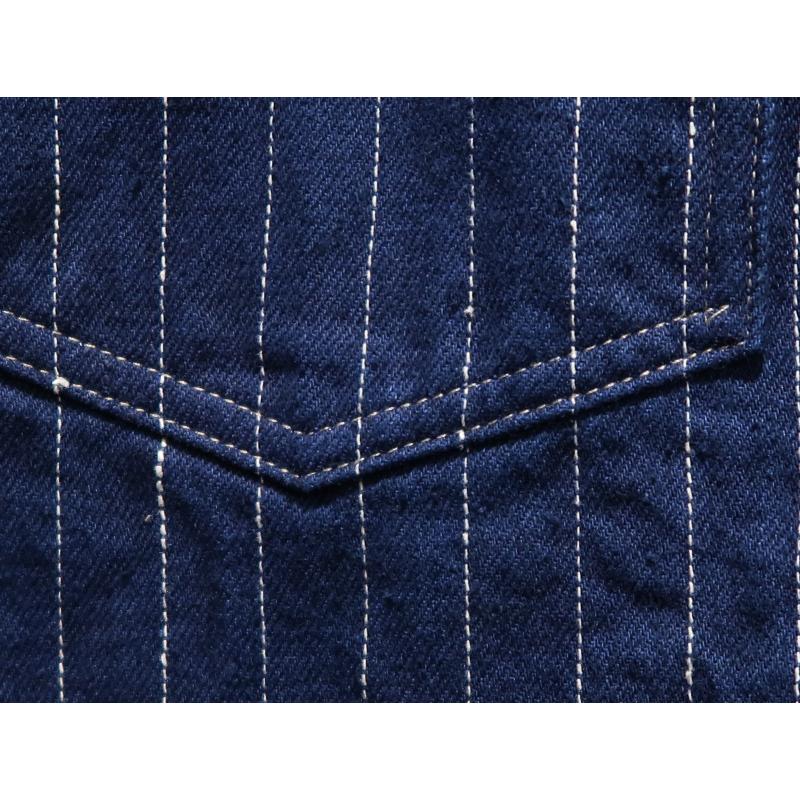 【送料無料】 DELUXEWARE（デラックスウェア） DX40153 “12.5oz. STRIPE INDIGO/ストライプインディゴ” メンズ アメカジ デニムジャケット Gジャン 日本製の画像