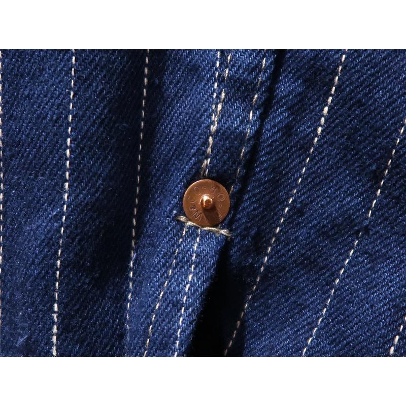 【送料無料】 DELUXEWARE（デラックスウェア） DX40153 “12.5oz. STRIPE INDIGO/ストライプインディゴ” メンズ アメカジ デニムジャケット Gジャン 日本製の画像