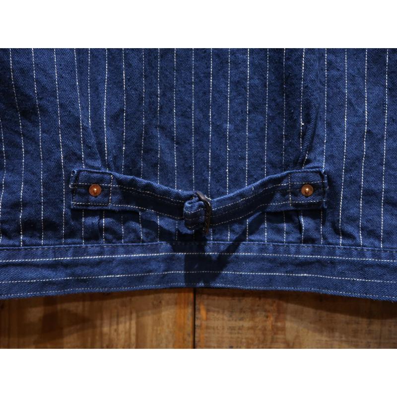 【送料無料】 DELUXEWARE（デラックスウェア） DX40153 “12.5oz. STRIPE INDIGO/ストライプインディゴ” メンズ アメカジ デニムジャケット Gジャン 日本製の画像