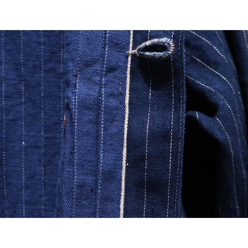 【送料無料】 DELUXEWARE（デラックスウェア） DX40153 “12.5oz. STRIPE INDIGO/ストライプインディゴ” メンズ アメカジ デニムジャケット Gジャン 日本製の画像
