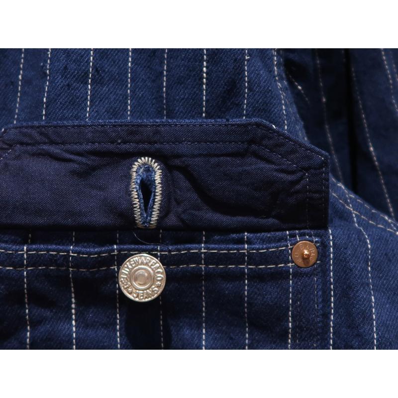 【送料無料】 DELUXEWARE（デラックスウェア） DX40153 “12.5oz. STRIPE INDIGO/ストライプインディゴ” メンズ アメカジ デニムジャケット Gジャン 日本製の画像