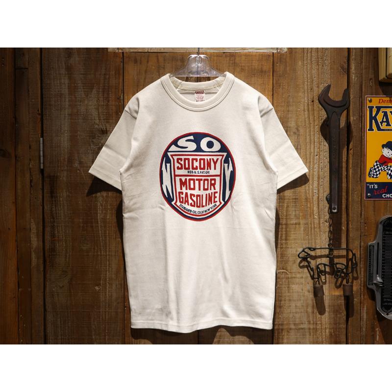 【送料無料】 FREEWHEELERS（フリーホイーラーズ） “SOCONY/ソコニー” #2425002 メンズ アメカジ Tシャツ モーターオイル スタンダードオイル 日本製｜porkys1985｜02