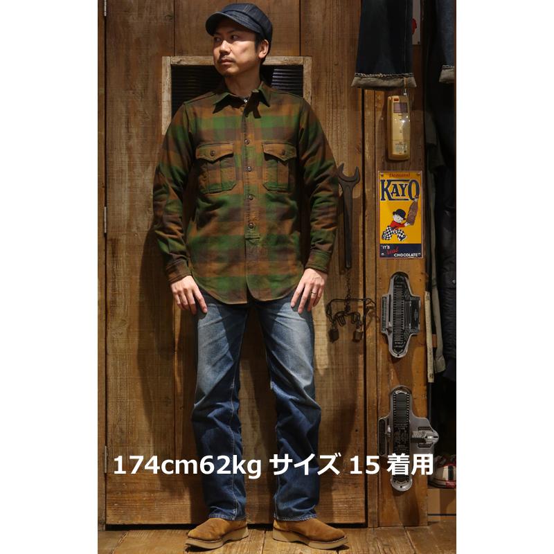 【送料無料】 FREEWHEELERS（フリーホイーラーズ） “BaldyGus/バルディガス” #2533008 UNION SPECIAL メンズ アメカジ ネルシャツ メカニックシャツ 日本製の画像