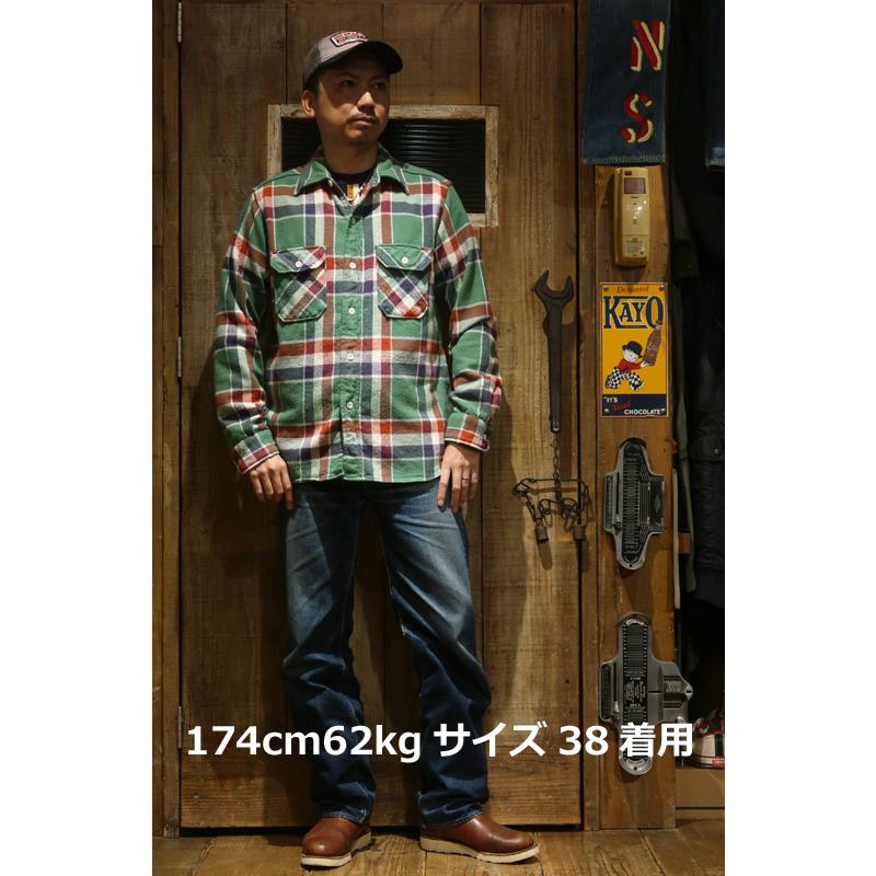 ウエアハウス ジョングラッコーWAREHOUSE ネルシャツ サイズ38