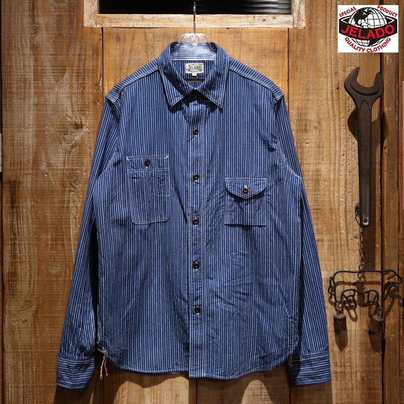 JELADO（ジェラード） 【送料無料】 “SMOKER SHIRT Indigo stripe