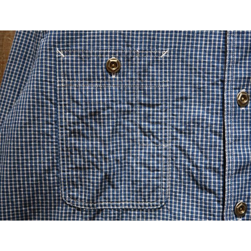 【送料無料】 JELADO（ジェラード）  “SMOKER SHIRT/スモーカーシャツ インディゴチェック” JP21126 メンズ アメカジ ワークシャツ ビッグヤンク 日本製の画像
