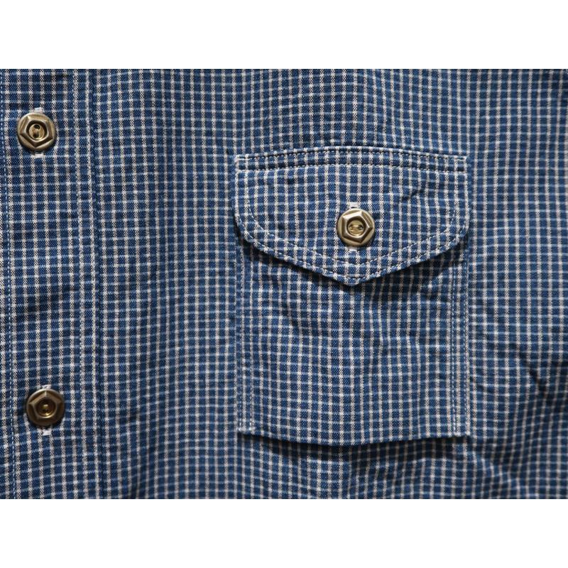 【送料無料】 JELADO（ジェラード）  “SMOKER SHIRT/スモーカーシャツ インディゴチェック” JP21126 メンズ アメカジ ワークシャツ ビッグヤンク 日本製の画像