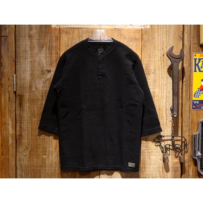 【送料無料】 DALEE'S&CO（ダリーズ） “Rail Nit.C/レイルニットC” RAIL ROAD KNIT メンズ アメカジ ヘンリーネック Tシャツ 6分袖 7分袖 日本製｜porkys1985｜03