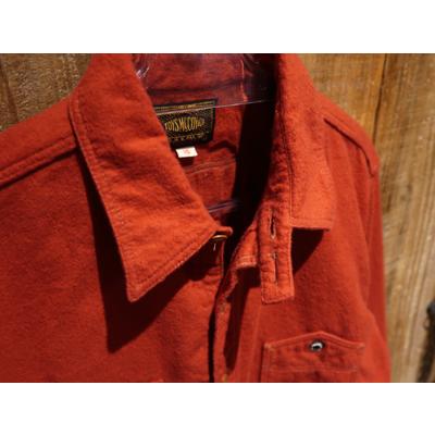 Chemise The Real McCoy's Japon - Coton Flanelle, Orange, Taille US 15, Vintage