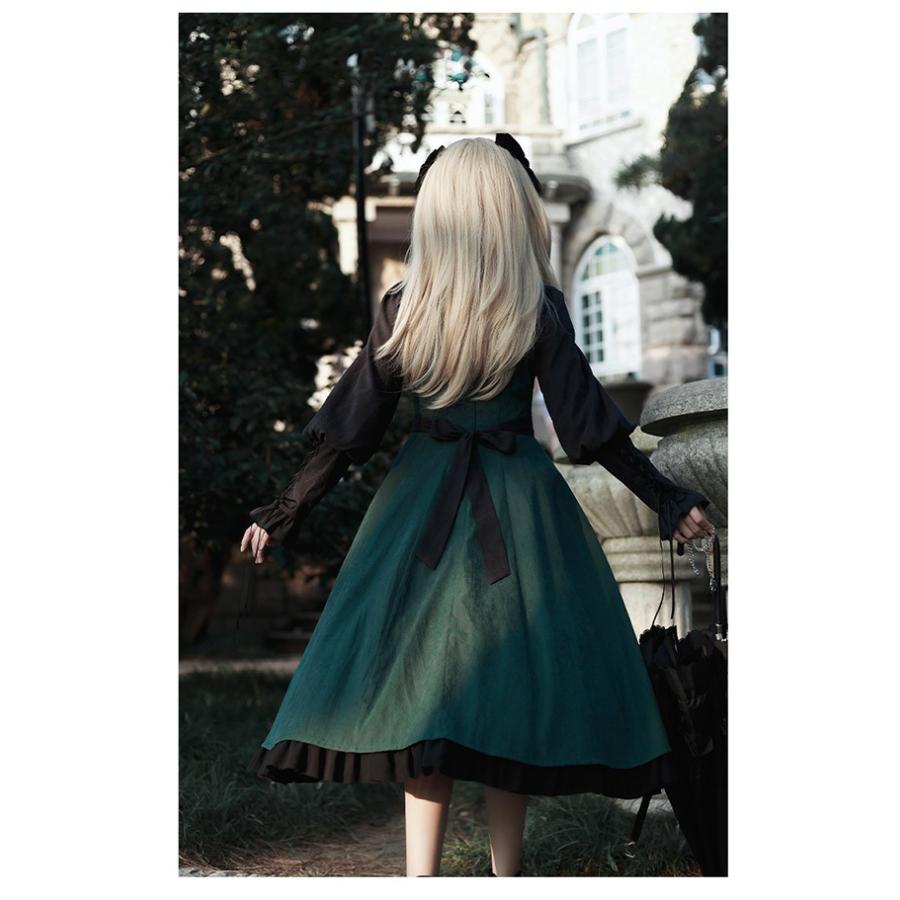 ロリータドレス 魔法学校 Lolita 秋 ワンピース フリル ヨーロッパ