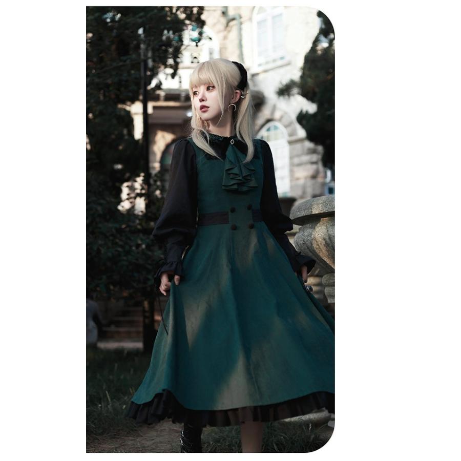 ロリータドレス 魔法学校 Lolita 秋 ワンピース フリル ヨーロッパ