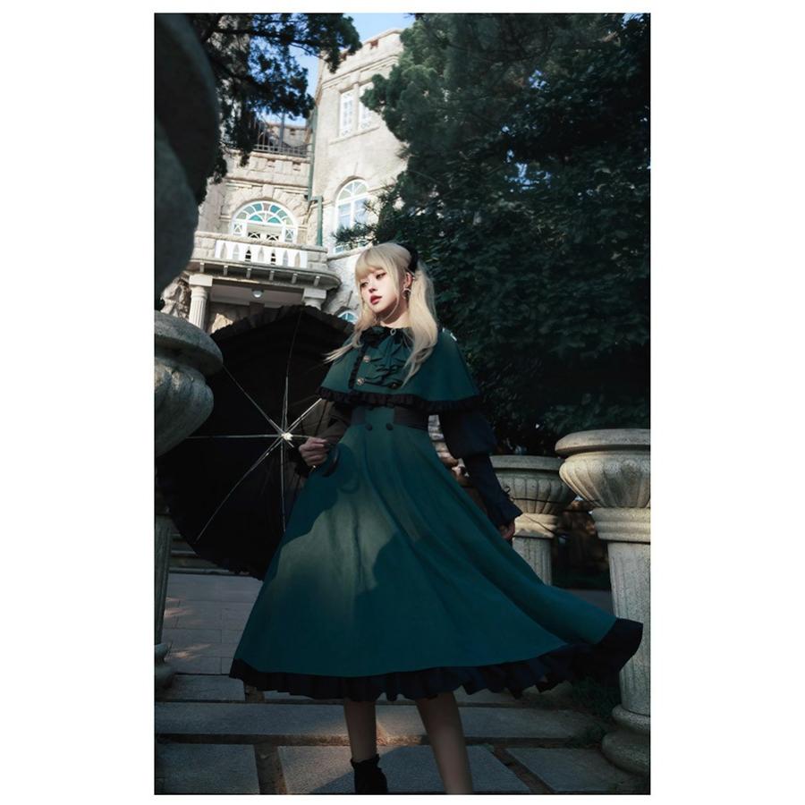 ロリータドレス 魔法学校 Lolita 秋 ワンピース フリル ヨーロッパ