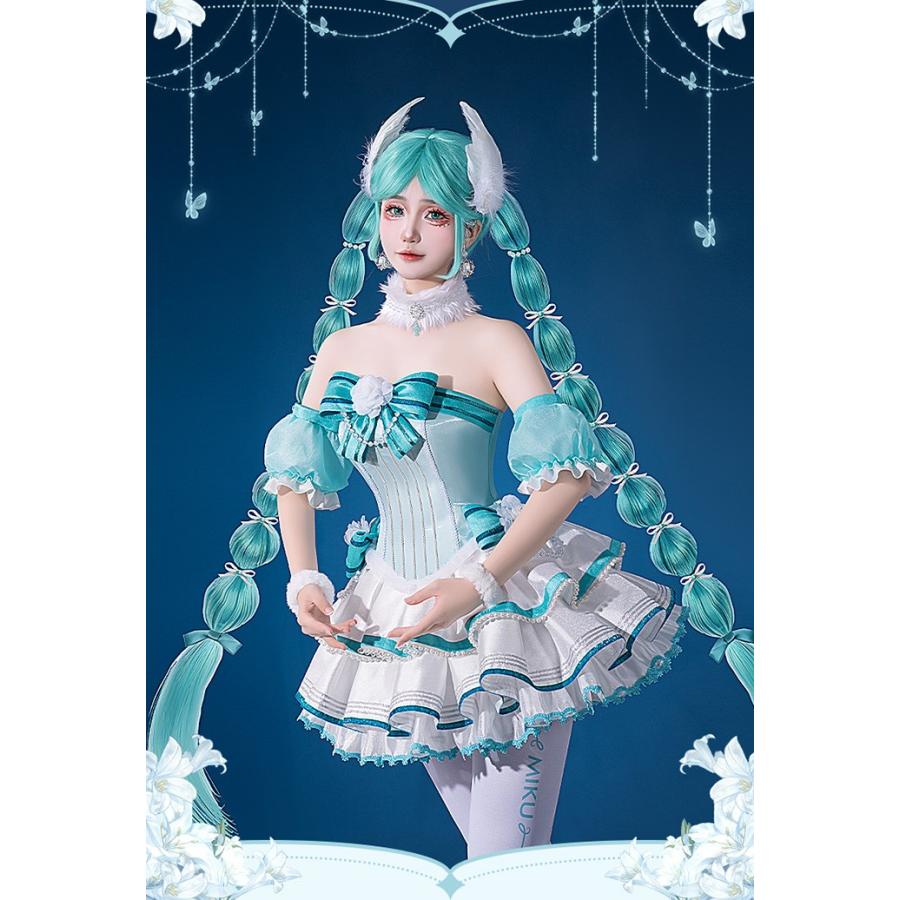 VOCALOID 初音ミク HATSUNE MIKU コスプレ衣装 アニメ ゲーム 変装 仮装 コスチューム 学園祭 文化祭 学芸会 イベント 舞台衣装 ウィッグ COSPLAY ハロウィン_2