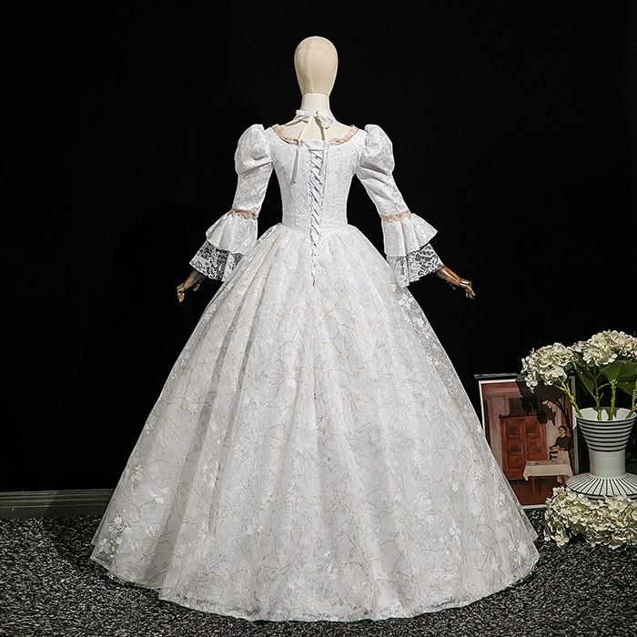 貴族 ドレス 油絵風 お姫様 衣装 カラードレス ロング 宮廷 王族服 お嬢様 舞台衣装 復古 ジュリエット ヨーロッパ ステージ衣装 オペラ声楽 撮影 西洋ドレス_2