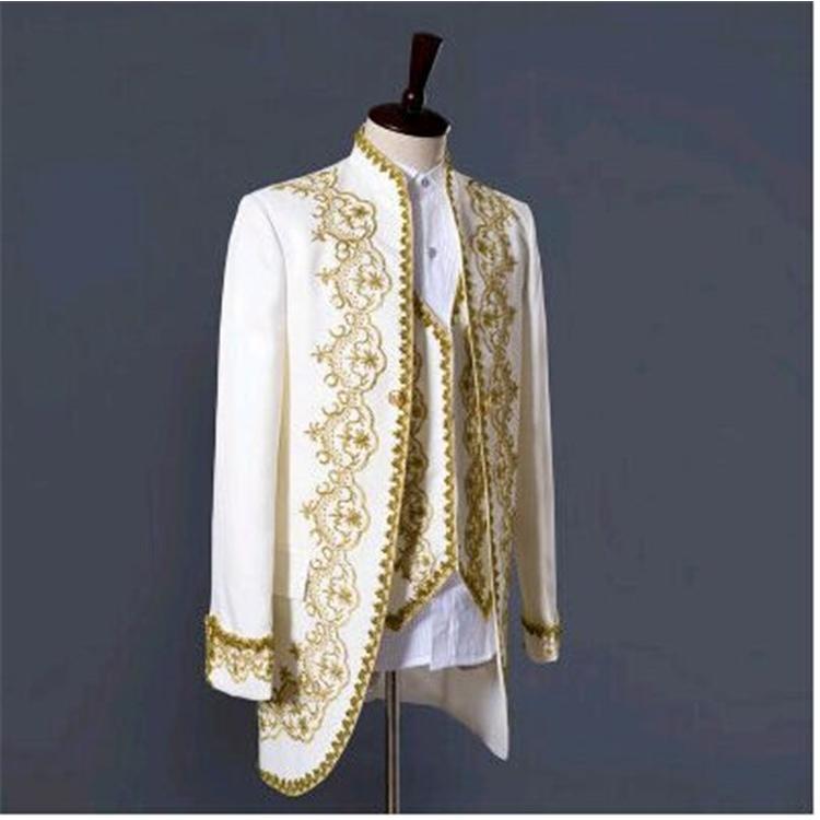 安い 演出服 コスプレ衣装 王子様 貴族服装 演劇オペラ声楽 舞台ステージ衣装 演奏会 大人 中世 5点セット 男性用スーツ 宮廷服 公爵 宮廷服 メンズ 衣装 貴族 コスチューム衣装 サイズ M 216 119 124 136