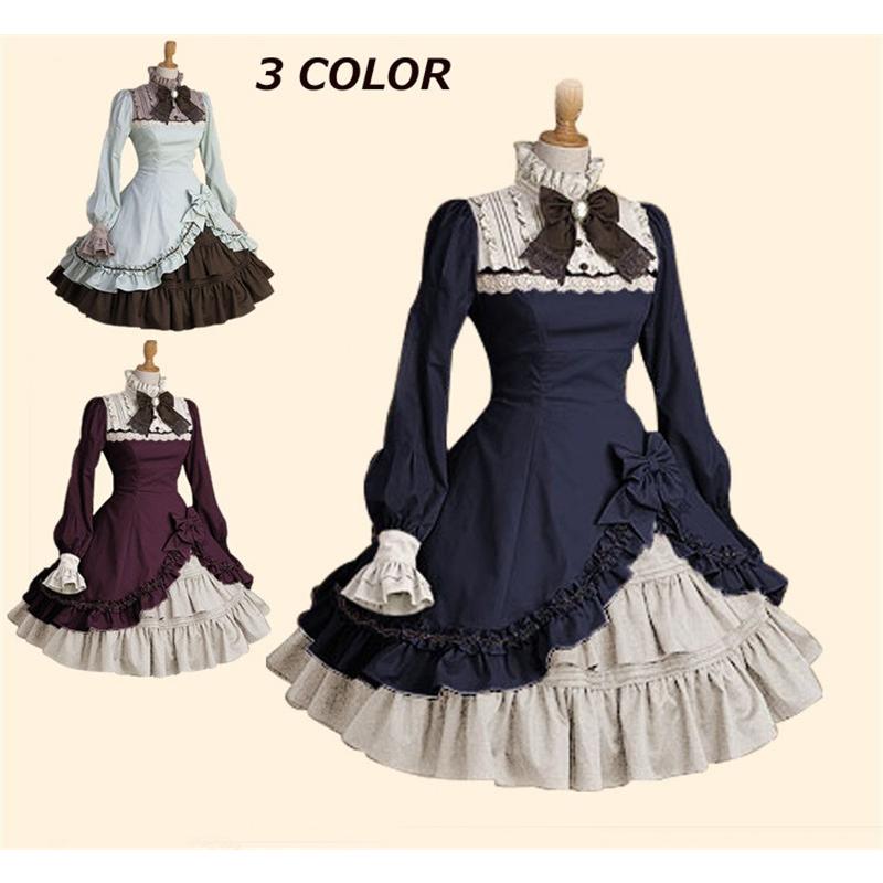早割クーポン ヨーロッパ 宮廷豪華ドレス 2点セット 洋装 貴族 舞踏会 パーティー 衣装 Lolita ロリータ ゴスロリ かわいい リボン ネイビー 新着商品 Www Technet 21 Org