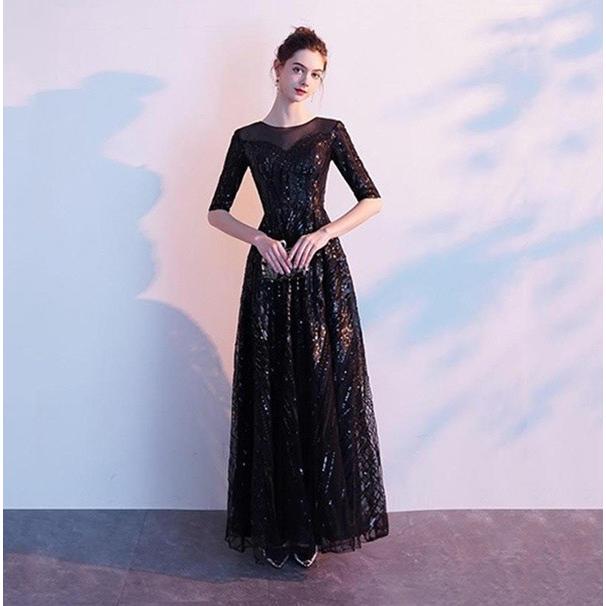 特価ブランド 母親 結婚式 袖付き 黒 ロングドレス 演奏会 発表会 ピアノ ドレス Aライン ワンピース 他と被らない パーティドレス フォーマル ドレス Aライン カラー ブラック Www Oroagri Eu