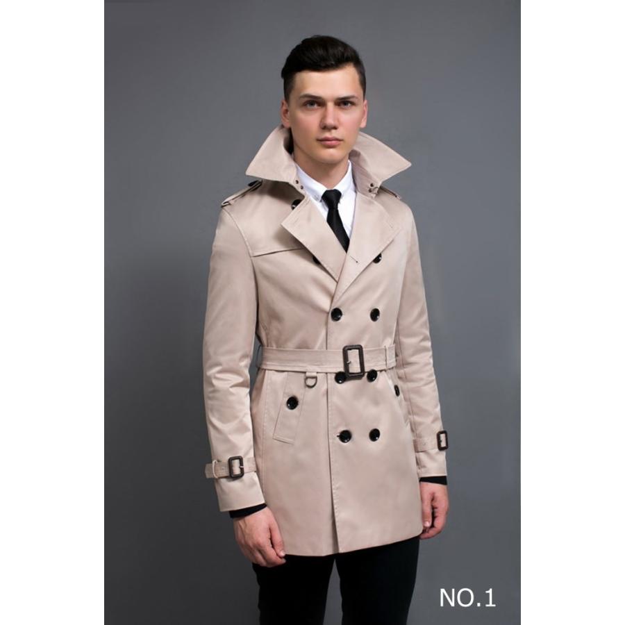 数量限定価格 ベルト付 ビジネス カジュアル 欧米風 トレンチコート 新作 ショート丈 アウター メンズ トレンチコート Pu メンズファッション アウター メンズ ビター系 Bitter系 大きいサイズ 長袖 合成皮革 コート アウター