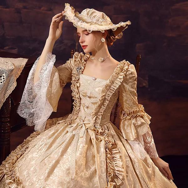 貴族ドレス ステージ衣装 舞台衣装 オペラ声楽 中世貴族風 お姫様 宮廷