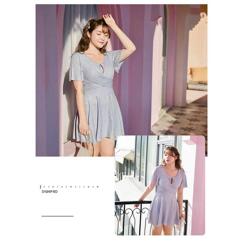 新作 水着 ぽっちゃり ワンピース水着 体型カバー レディース 着痩せ 袖付き大きいサイズ 海 韓国風 お腹も隠せます 可愛い ピンク シルバー Df004zb ポルテリンク 通販 Yahoo ショッピング