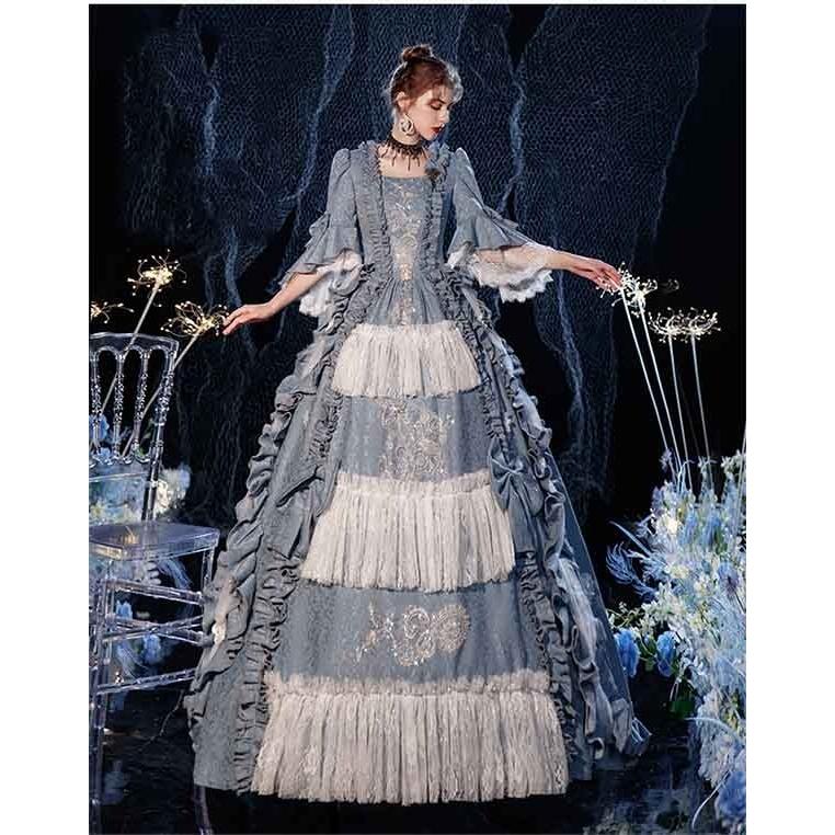 国内外の人気 女王様ドレス お姫様 中世ヨーロッパ ドレス 貴族 送料無料 貴婦人 ロングドレス プリンセスライン ステージ衣装 豪華なドレス カラー ドレス その他ドレス ブライダル カラー ダークグリーン Www Auschule S Schule Bw De