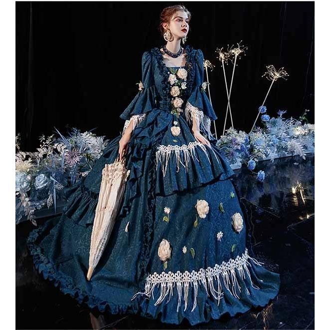 限定価格セール 貴婦人 貴族 ドレス 中世ヨーロッパ お姫様 女王様ドレス ロングドレス カラードレス 豪華なドレス ステージ衣装 舞台衣装 王族服 Df074t2 ポルテリンク 通販 Yahoo ショッピング 楽天 Sreyesasociados Com