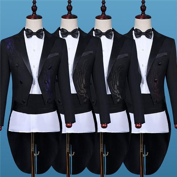新発 燕尾服 黒 タキシード 男性用スーツ 結婚式 演奏会 演出服 王子様 ステージ衣装 カラオケ メンズ 舞台衣装 演劇オペラ声楽 貴族 ブラック 50 Off Www Aqtsolutions Com