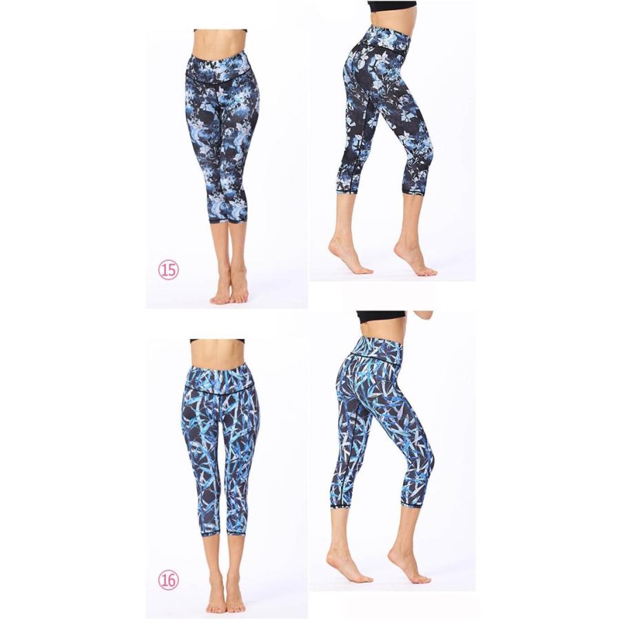 ヨガウェア ヨガレギンス ヨガスパッツ ハイウエスト 花柄