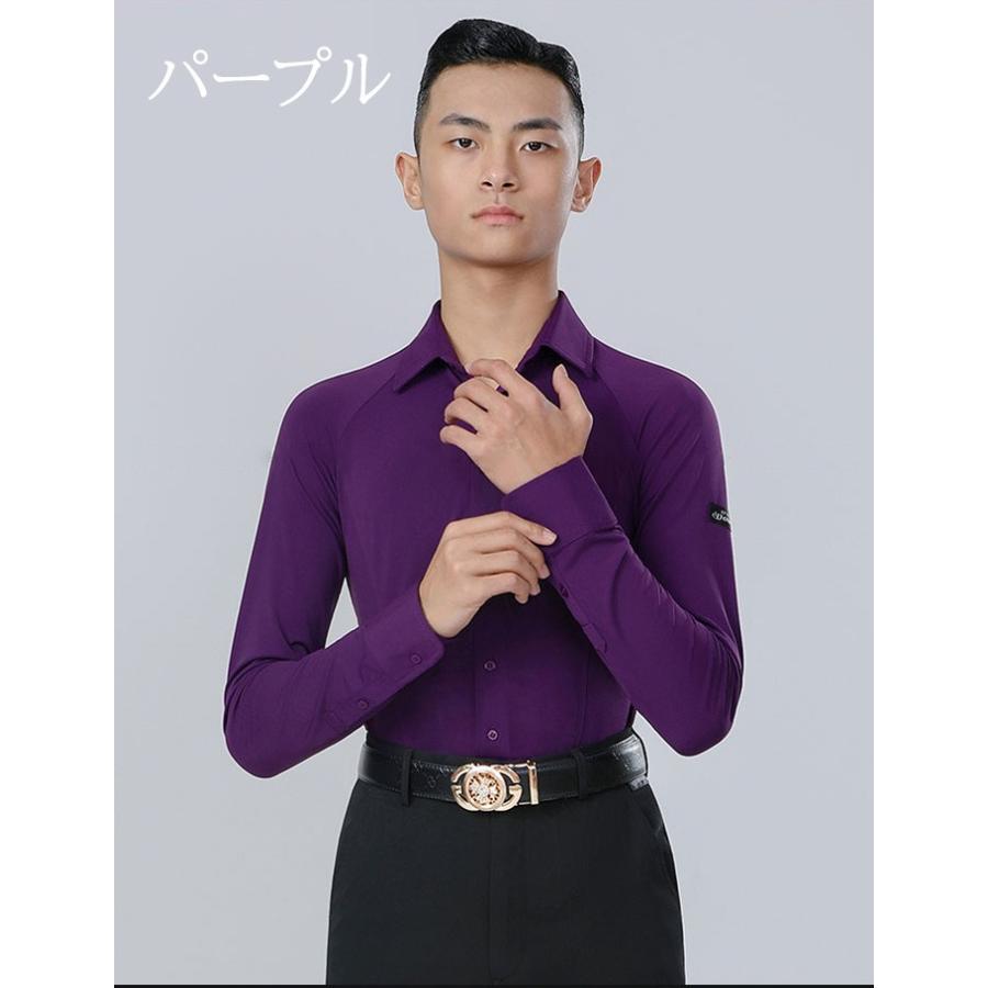 トップス メンズ ダンス衣装 シャツ ダンスウェア 長袖 ダンストップス