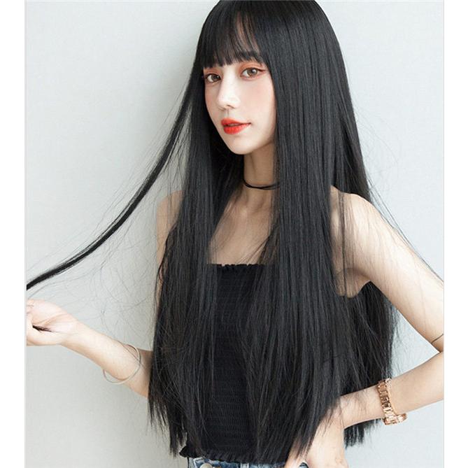 黒髪 ウィッグ ロング ストレート ブラック 人気 可愛い フルウィッグ 自然 原宿系 小顔 原宿系 ネット付 ファッション 前髪あり Dp090g4 ポルテリンク 通販 Yahoo ショッピング