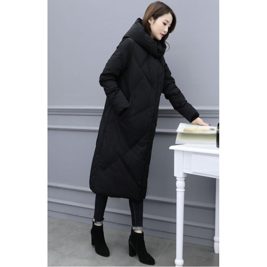 ダウンコート レディース 防風 ロング ベンチコート 防水 フード ジャケット アウター