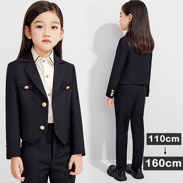直売本物 卒業式 スーツ 女の子 小学生 入学式 キッズスーツ 女児スーツ ブラック ジャケット フォーマルスーツ 卒園式 入園式 結婚式 アウトレット買蔵 Ssl Daikyogo Or Jp