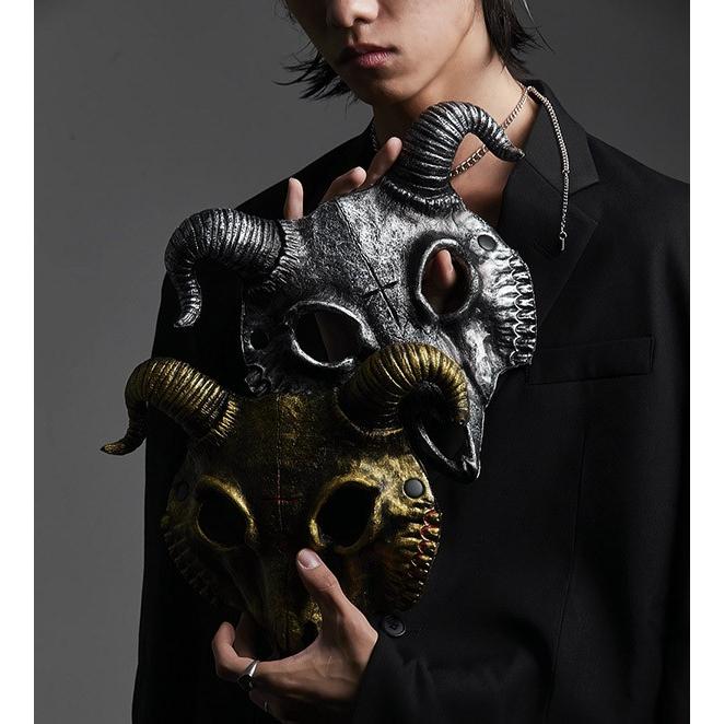 ヤギ 悪魔 マスク コスプレ ハロウィン 仮装 ラバーマスク お面 余興