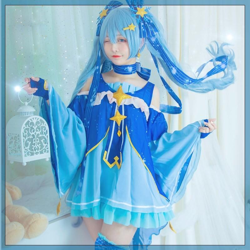 Amazon.co.jp: [milky time] ウィッグ付き 雪ミク 初音ミク