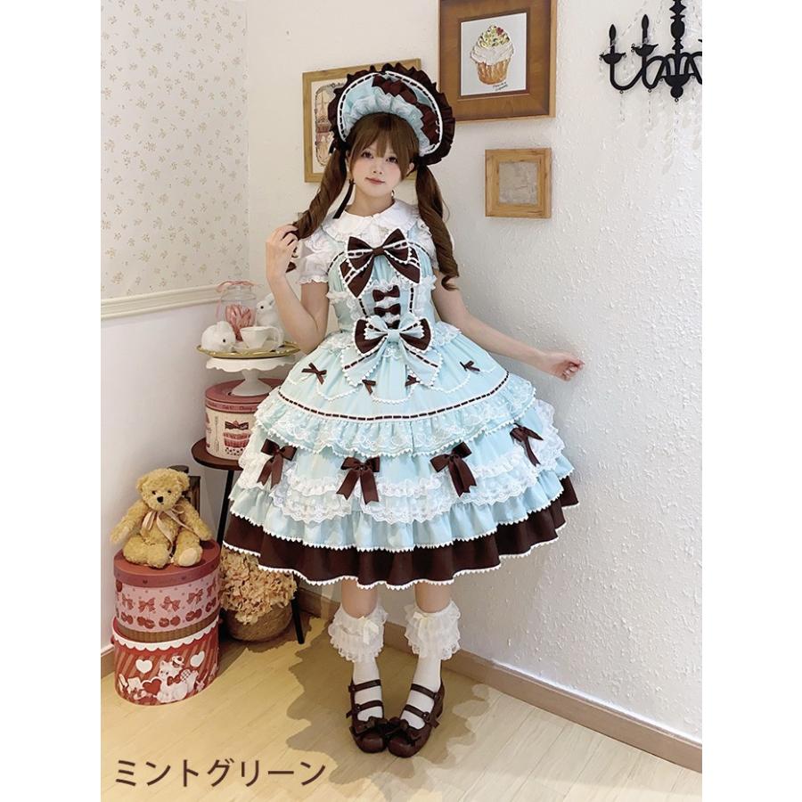 ロリータ JSK ワンピース レディース ジャンパースカート 吊りスカート