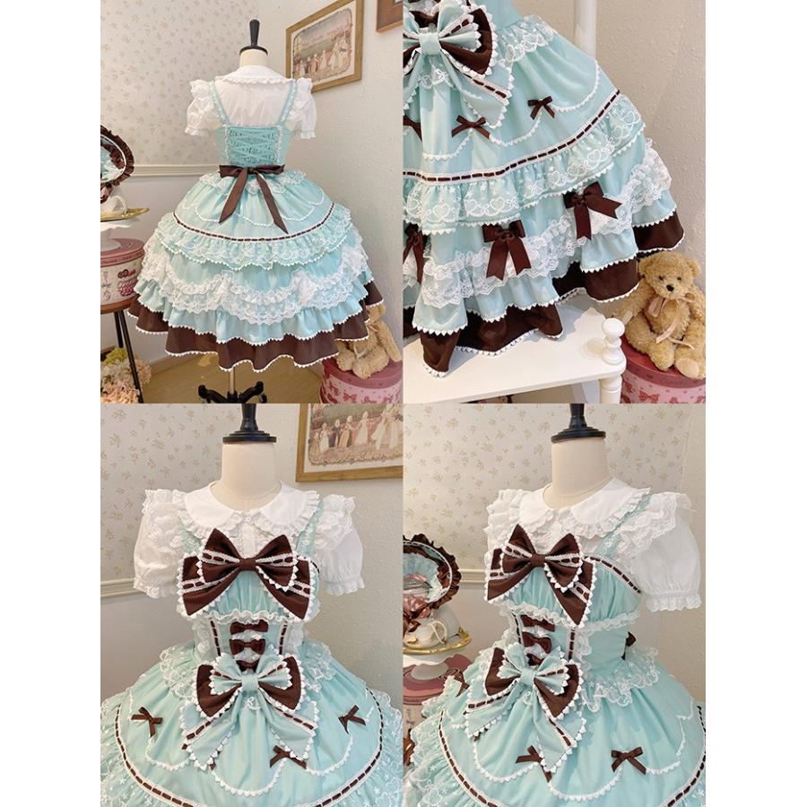 ロリータ JSK ワンピース レディース ジャンパースカート 吊りスカート