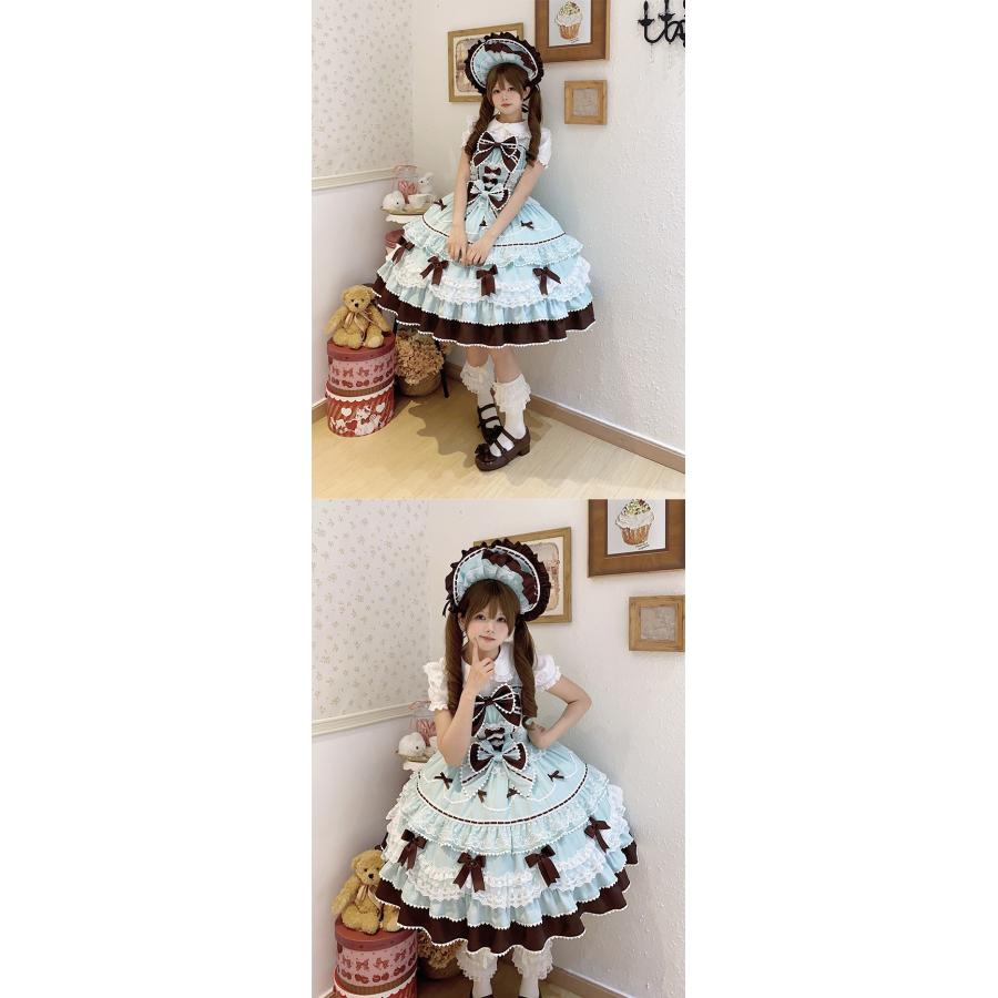 ロリータ ドレスフルセット ミント甘ロリ 華ロリ 【シュガーガール】 Qoo10] シュガーガールロリータドレスjskサスペ